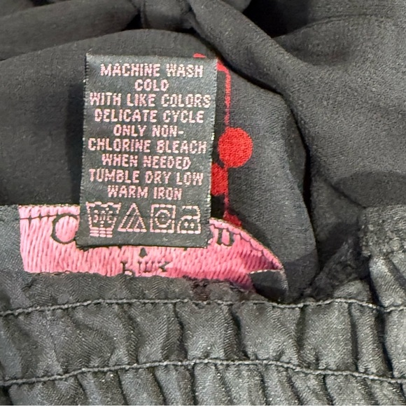 Black Red Baby Doll Halter Sheer Overlay Pink Collection Small Y2K - Picture 7 of 7